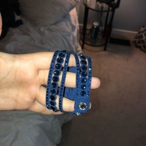 Swarovski Blue Jeweled Wrap Bracelet